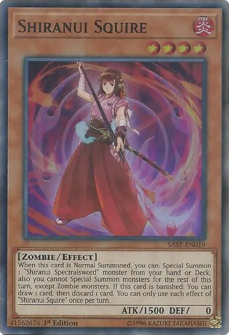 Shiranui Squire SAST-EN019 Unlimited Yu-Gi-Oh card from Savage Strike