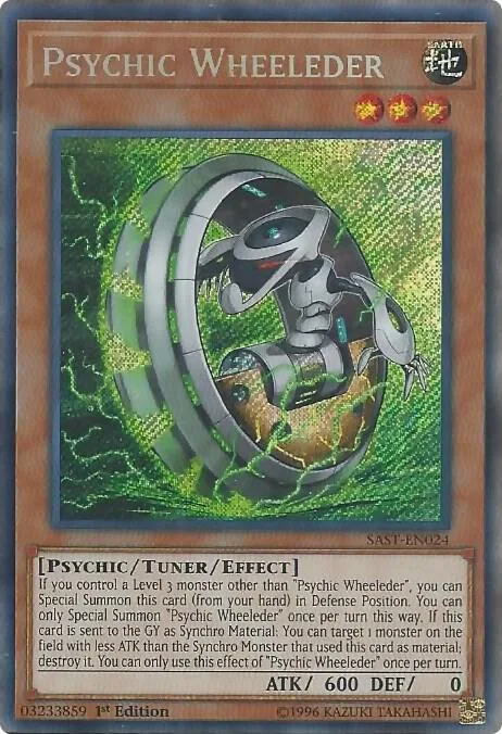 Psychic Wheeleder SAST-EN024 1st Edition Yu-Gi-Oh card from Savage Strike