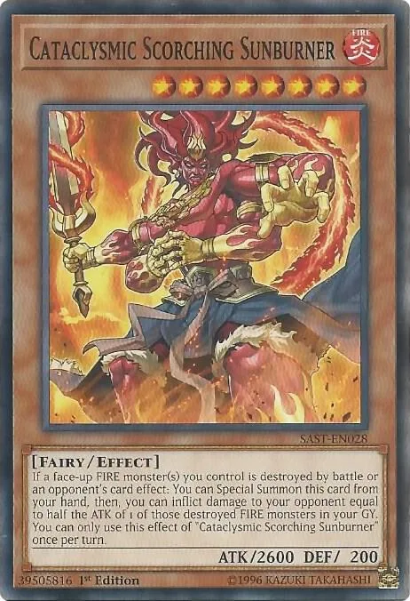 Cataclysmic Scorching Sunburner SAST-EN028 Unlimited Yu-Gi-Oh card from Savage Strike