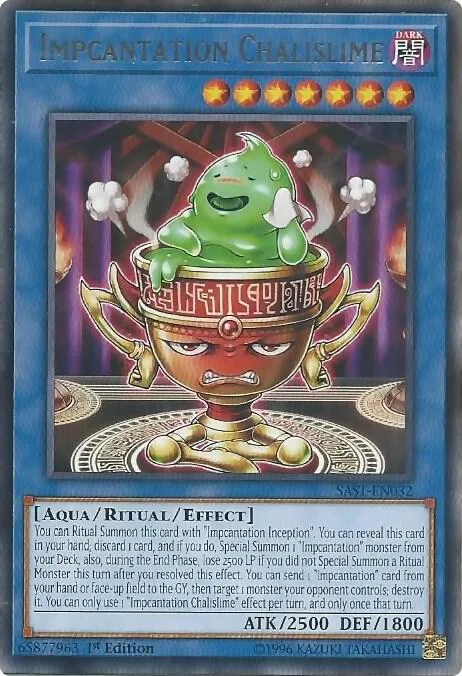 Impcantation Chalislime SAST-EN032 Unlimited Yu-Gi-Oh card from Savage Strike
