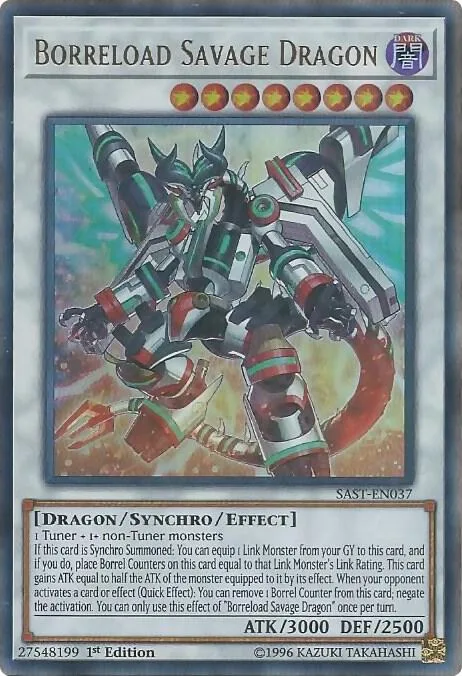 Borreload Savage Dragon SAST-EN037 Unlimited Yu-Gi-Oh card from Savage Strike