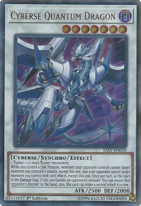 Cyberse Quantum Dragon SAST-EN038 Unlimited Yu-Gi-Oh card from Savage Strike