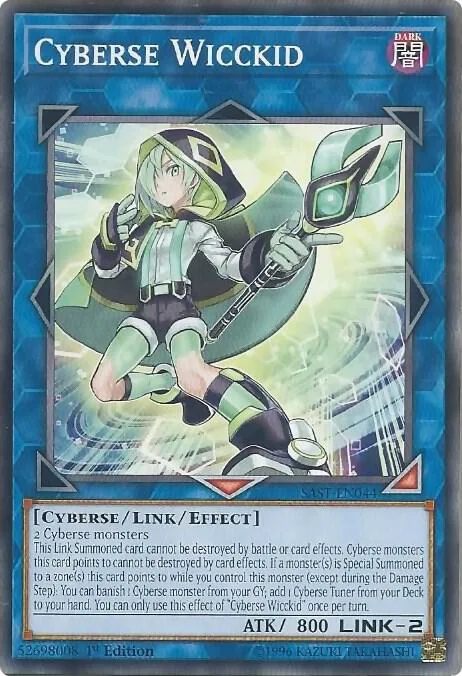 Cyberse Wicckid SAST-EN044 Unlimited Yu-Gi-Oh card from Savage Strike