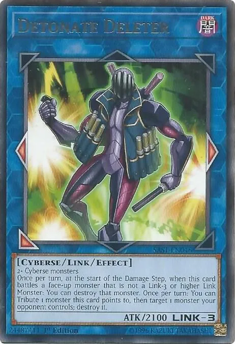 Detonate Deleter SAST-EN046 1st Edition Yu-Gi-Oh card from Savage Strike