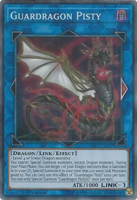 Guardragon Pisty SAST-EN052 1st Edition Yu-Gi-Oh card from Savage Strike