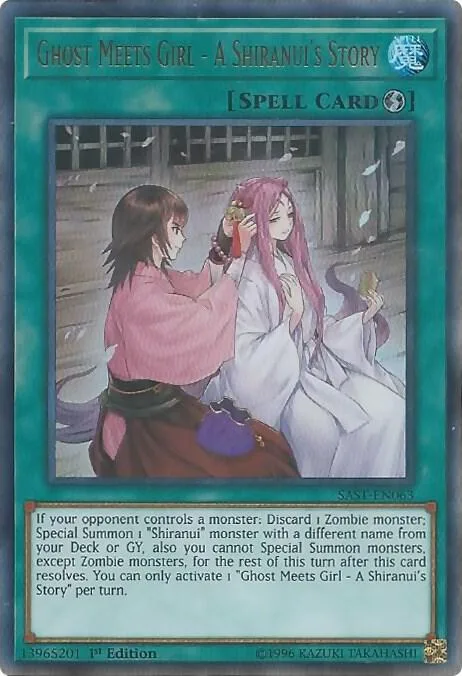 Ghost Meets Girl - A Shiranui's Story SAST-EN063 Unlimited Yu-Gi-Oh card from Savage Strike