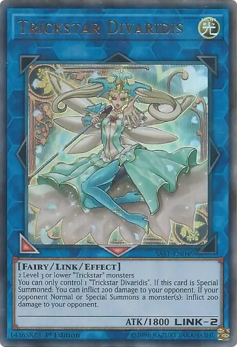 Trickstar Divaridis SAST-EN049 1st Edition Yu-Gi-Oh card from Savage Strike