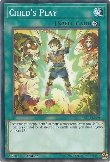 Child's Play SAST-EN069 Unlimited Yu-Gi-Oh card from Savage Strike