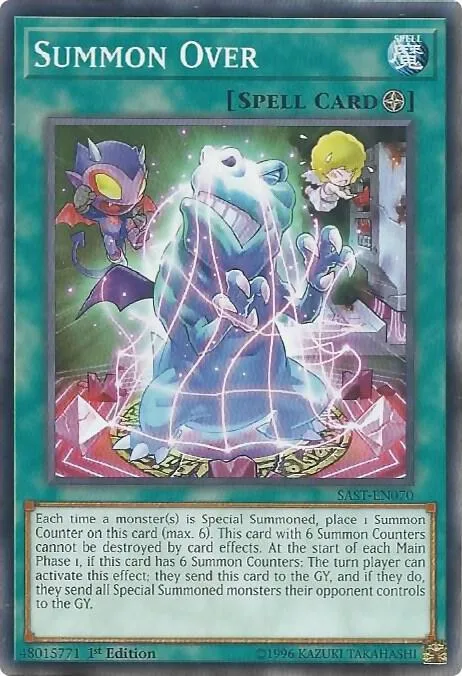 Summon Over SAST-EN070 1st Edition Yu-Gi-Oh card from Savage Strike