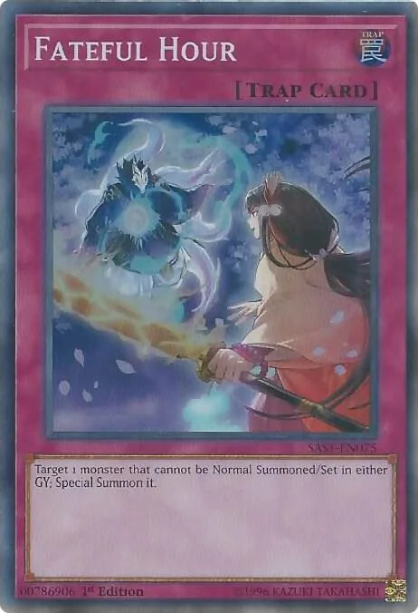 Fateful Hour SAST-EN075 1st Edition Yu-Gi-Oh card from Savage Strike