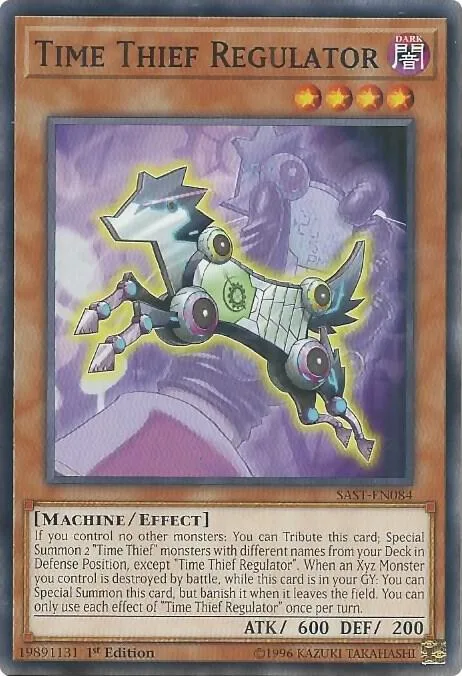 Time Thief Regulator SAST-EN084 Unlimited Yu-Gi-Oh card from Savage Strike