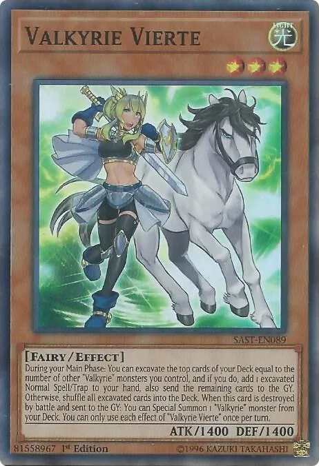 Valkyrie Vierte SAST-EN089 1st Edition Yu-Gi-Oh card from Savage Strike