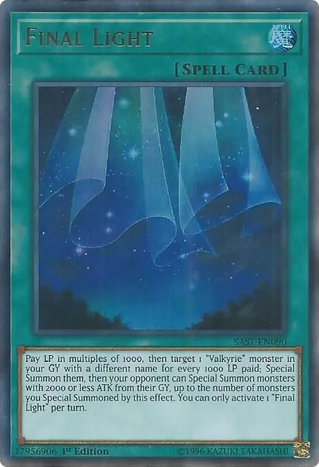 Final Light SAST-EN090 1st Edition Yu-Gi-Oh card from Savage Strike