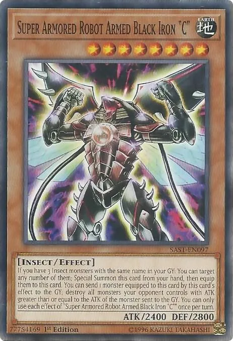 Super Armored Robot Armed Black Iron "C" SAST-EN097 Unlimited Yu-Gi-Oh card from Savage Strike