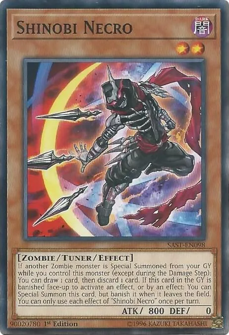 Shinobi Necro SAST-EN098 1st Edition Yu-Gi-Oh card from Savage Strike