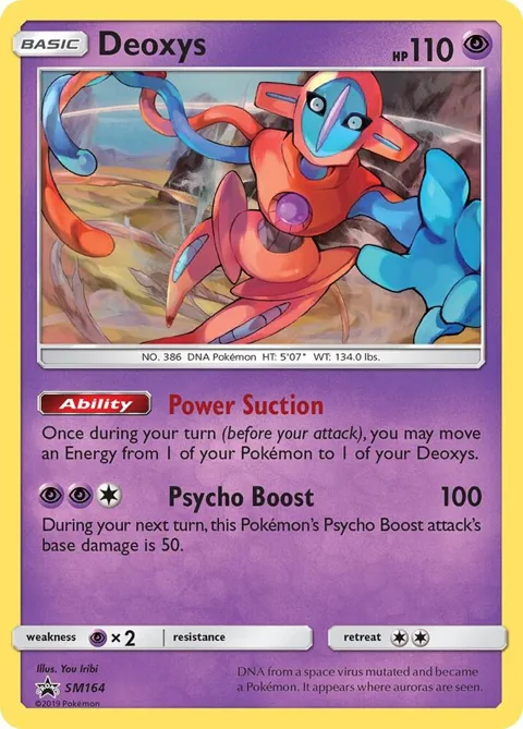 Deoxys #SM164 Holofoil Pokémon card from SM Promos