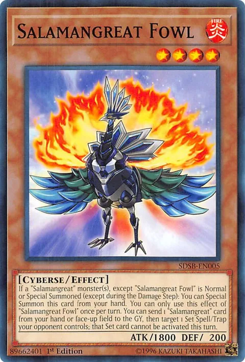 Salamangreat Fowl SDSB-EN005 Yu-Gi-Oh card from Structure Deck: Soulburner