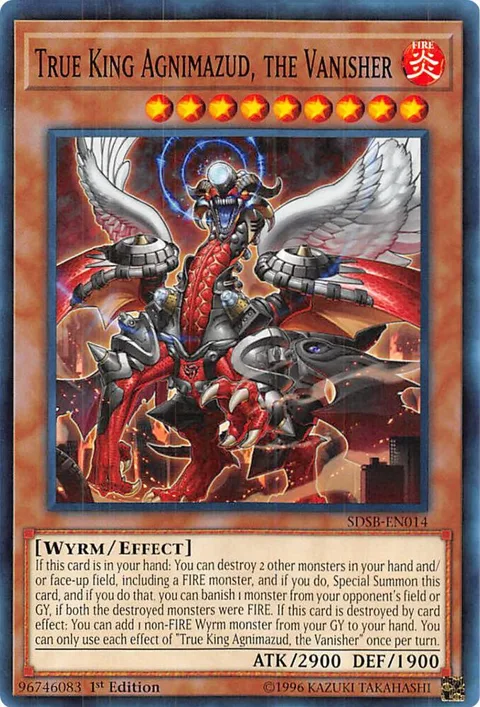 True King Agnimazud, the Vanisher SDSB-EN014 Yu-Gi-Oh card from Structure Deck: Soulburner
