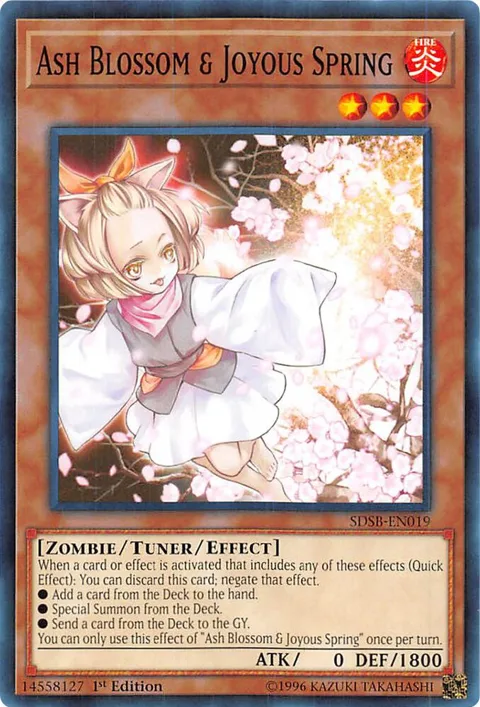 Ash Blossom & Joyous Spring SDSB-EN019 Yu-Gi-Oh card from Structure Deck: Soulburner