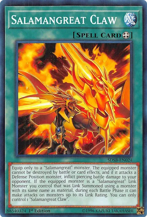 Salamangreat Claw SDSB-EN024 Yu-Gi-Oh card from Structure Deck: Soulburner