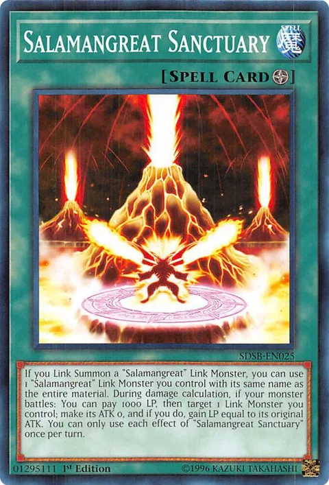 Salamangreat Sanctuary SDSB-EN025 Yu-Gi-Oh card from Structure Deck: Soulburner