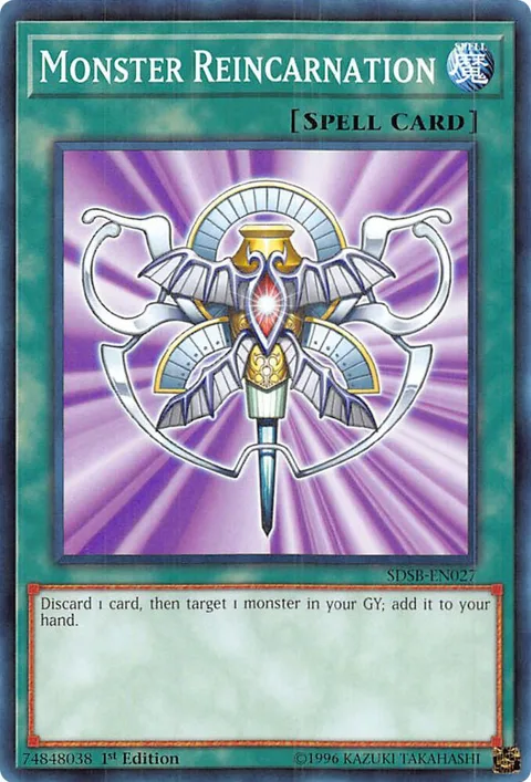 Monster Reincarnation SDSB-EN027 Yu-Gi-Oh card from Structure Deck: Soulburner