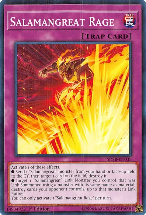 Salamangreat Rage SDSB-EN032 Yu-Gi-Oh card from Structure Deck: Soulburner