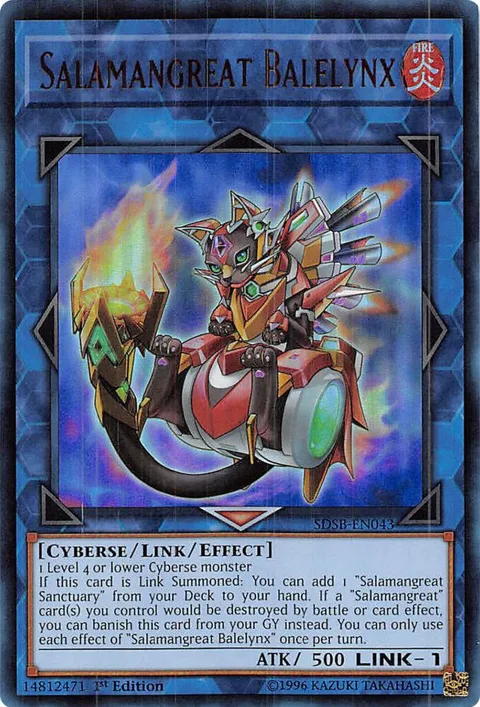 Salamangreat Balelynx SDSB-EN043 Yu-Gi-Oh card from Structure Deck: Soulburner