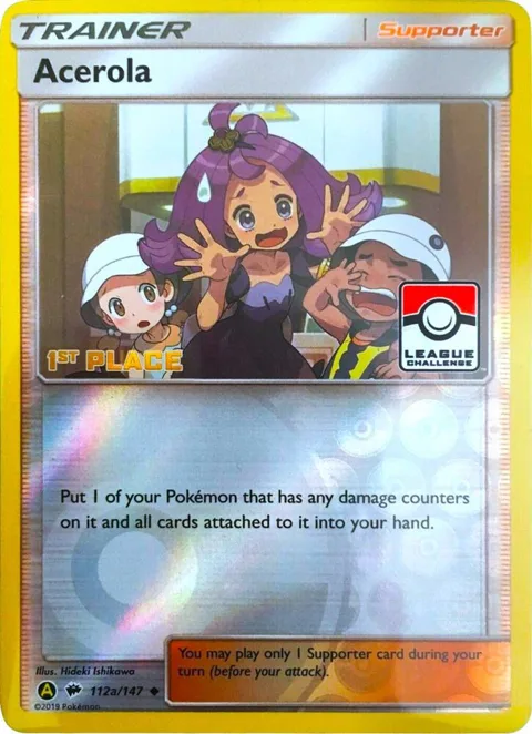 Acerola - 112a/147 League Challenge [1st Place] #112a/147 Reverse Holofoil Pokémon card from League & Championship Cards