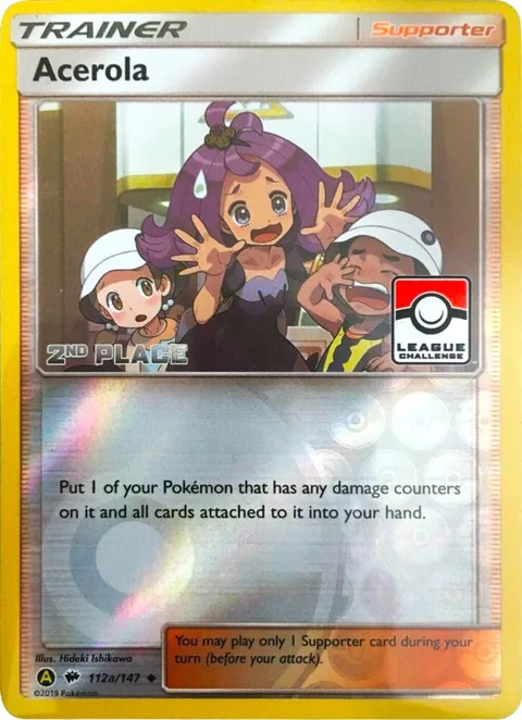 Acerola - 112a/147 League Challenge [2nd Place] #112a/147 Reverse Holofoil Pokémon card from League & Championship Cards
