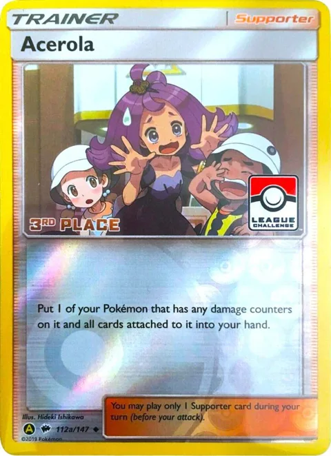 Acerola - 112a/147 League Challenge [3rd Place] #112a/147 Reverse Holofoil Pokémon card from League & Championship Cards