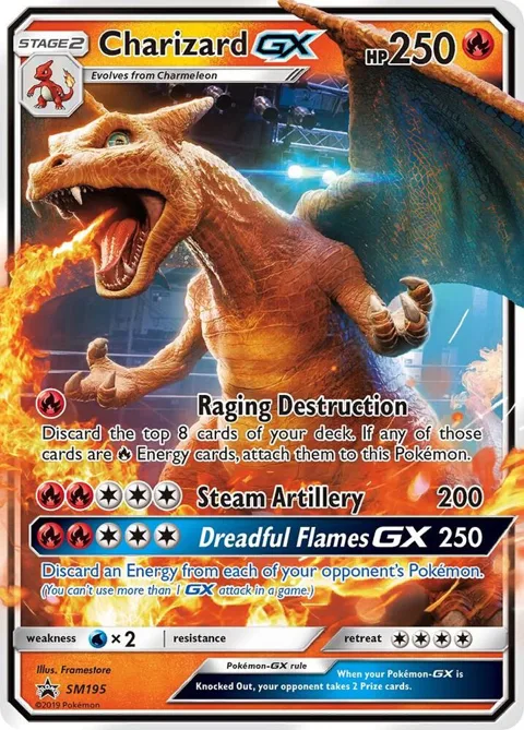 Charizard GX #SM195 Holofoil Pokémon card from SM Promos