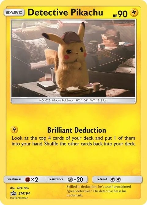 Detective Pikachu #SM194 Holofoil Pokémon card from SM Promos