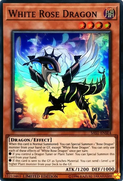 White Rose Dragon SAST-ENSE4 Yu-Gi-Oh card from Savage Strike