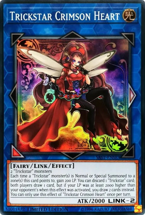 Trickstar Crimson Heart SAST-ENSE3 Yu-Gi-Oh card from Savage Strike
