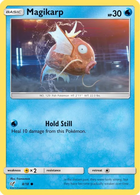 Magikarp Holo Common #8/18 Holofoil Pokémon card from Detective Pikachu