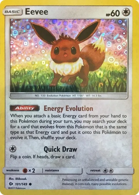 Eevee - 101/149 General Mills Promo #101/149 Holofoil Pokémon card from Miscellaneous Cards & Products