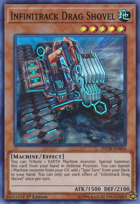 Infinitrack Drag Shovel INCH-EN004 Yu-Gi-Oh card from The Infinity Chasers