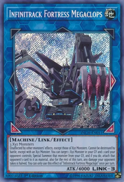 Infinitrack Fortress Megaclops INCH-EN011 Yu-Gi-Oh card from The Infinity Chasers