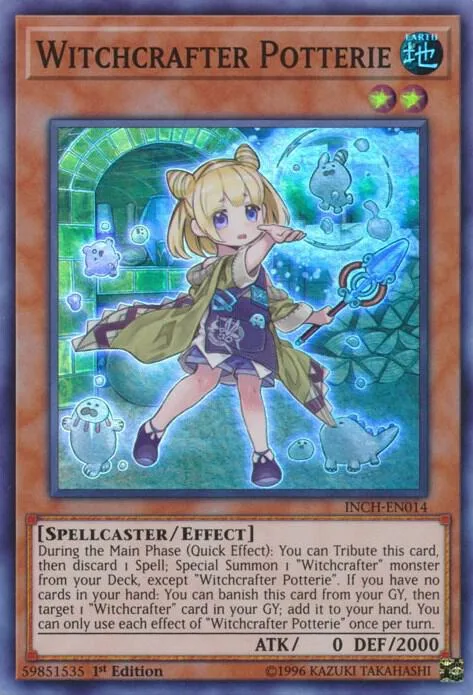 Witchcrafter Potterie INCH-EN014 Yu-Gi-Oh card from The Infinity Chasers