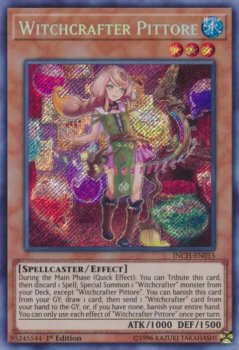 Witchcrafter Pittore INCH-EN015 Yu-Gi-Oh card from The Infinity Chasers