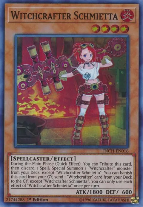 Witchcrafter Schmietta INCH-EN016 Yu-Gi-Oh card from The Infinity Chasers
