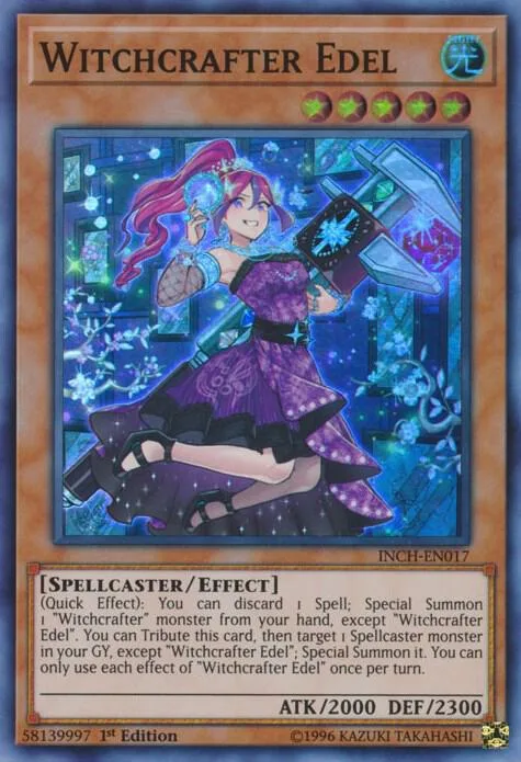Witchcrafter Edel INCH-EN017 Yu-Gi-Oh card from The Infinity Chasers
