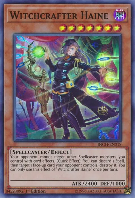 Witchcrafter Haine INCH-EN018 Yu-Gi-Oh card from The Infinity Chasers
