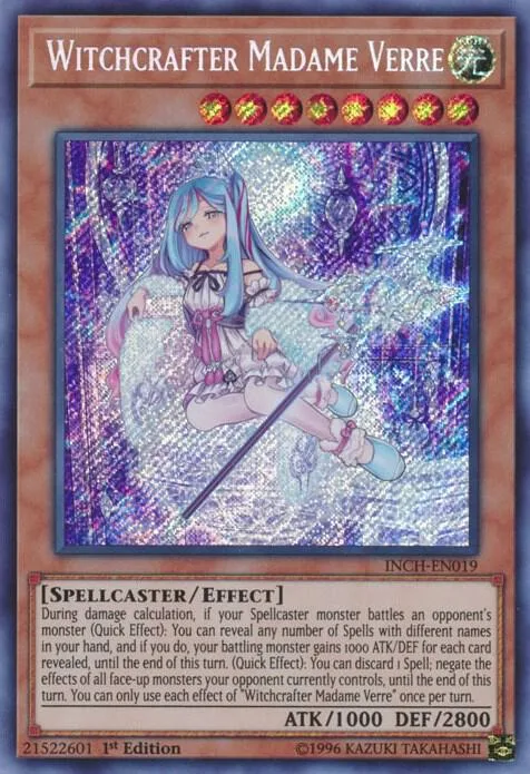Witchcrafter Madame Verre INCH-EN019 Yu-Gi-Oh card from The Infinity Chasers