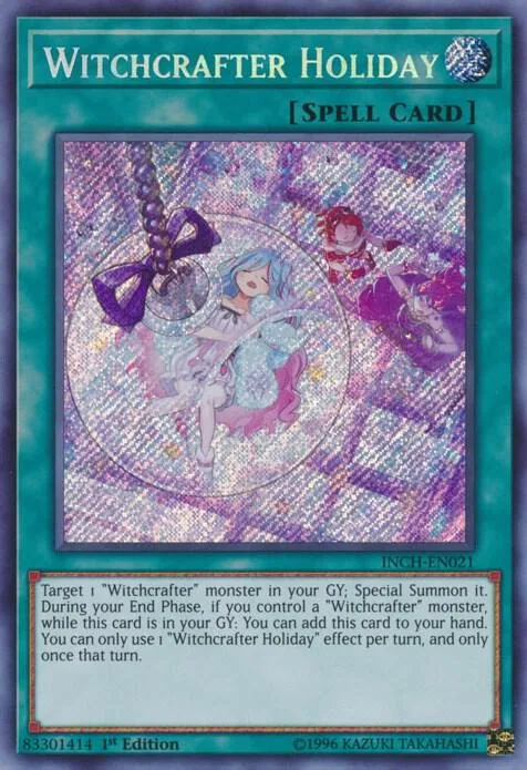 Witchcrafter Holiday INCH-EN021 Yu-Gi-Oh card from The Infinity Chasers