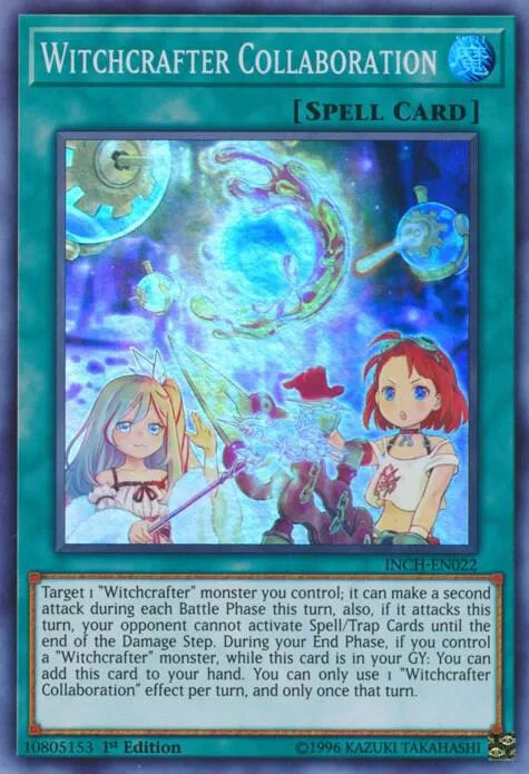 Witchcrafter Collaboration INCH-EN022 Yu-Gi-Oh card from The Infinity Chasers