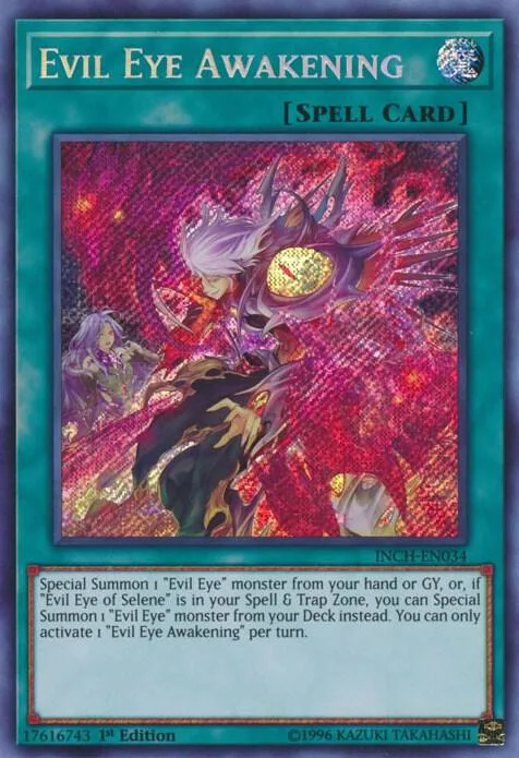 Evil Eye Awakening INCH-EN034 Yu-Gi-Oh card from The Infinity Chasers