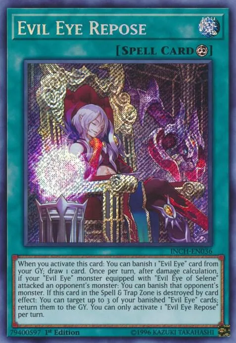 Evil Eye Repose INCH-EN036 Yu-Gi-Oh card from The Infinity Chasers