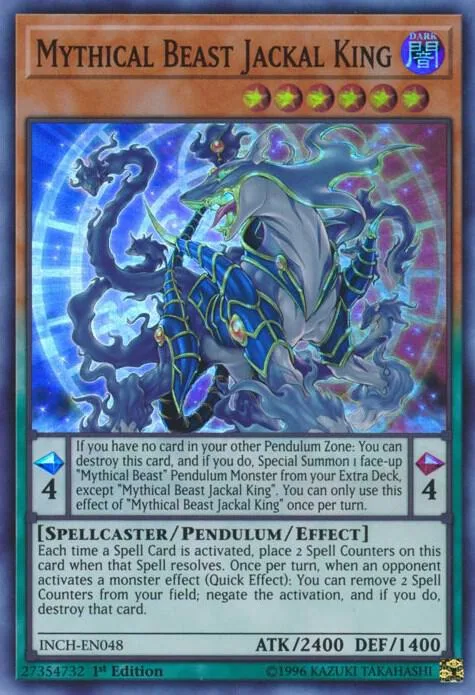 Mythical Beast Jackal King INCH-EN048 Yu-Gi-Oh card from The Infinity Chasers